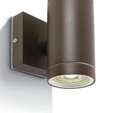 ONE Light GU10 Outdoor Cylinders - applique murale d'extérieur - Ø 6,5 x 14,2 cm - IP54 - brun rouille