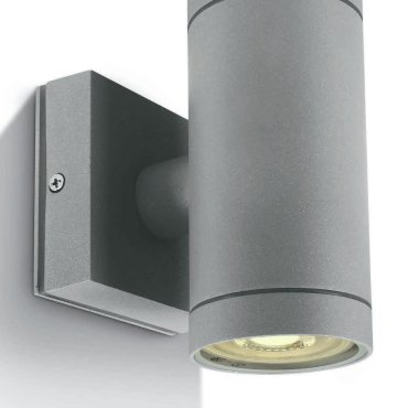 ONE Light GU10 Outdoor Cylinders - applique murale d'extérieur - Ø 6,5 x 14,2 cm - IP54 - gris