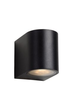 Lucide Zora Round 1 - applique murale extérieure - 6,5 x 9 x 8 cm - 5W LED dimmable inclus - IP44 - noir