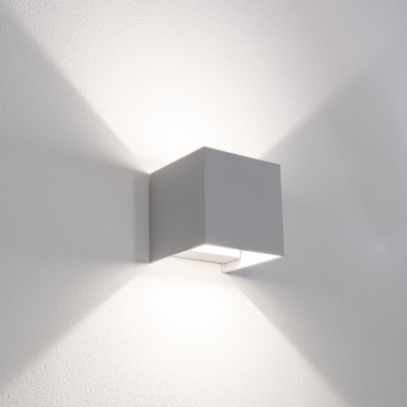 Century Italia Up &amp; Down - applique murale - 10 x 10 x 10 cm - 10W LED inclus - couleur de lumière réglable - IP65 - gris