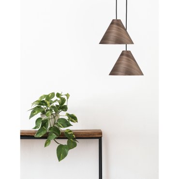 Nova Luce Wera - lampe suspendue - Ø 25 x 130 cm - brun foncé