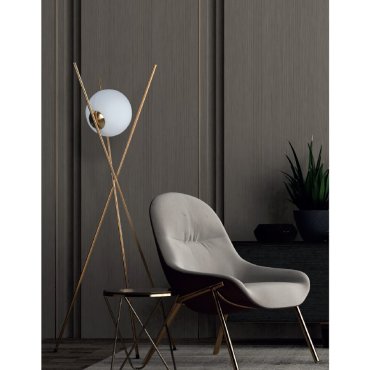Maxlight Xena - lampadaire - 150 cm - laiton