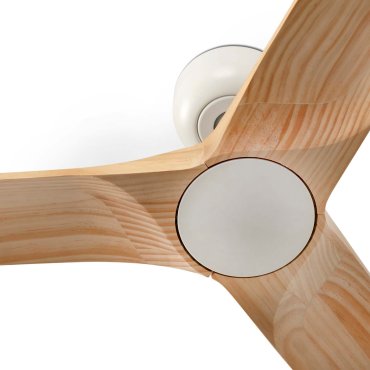 Faro Heywood S - ventilateur de plafond - Ø 90 cm - blanc mat et pin