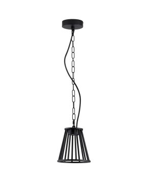 Nova Luce Carina - suspension extérieure - Ø 18 x 150 cm - 6W LED inclus - IP65 - noir sablé
