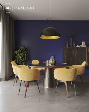 Maxlight Twenty - lampe suspendue - Ø 40 x 50 cm - noir et or