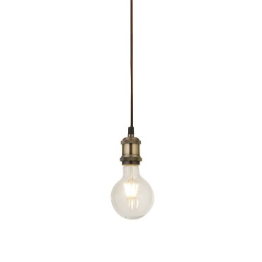 Searchlight Suspension - lampe suspendue - Ø 9,8 x 150 cm - laiton antique