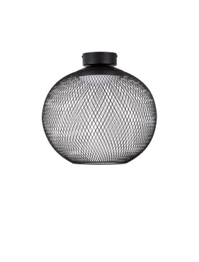 Nova Luce Kinetic - plafonnier - Ø 40 x 40 cm - 19W LED inclus - noir mat
