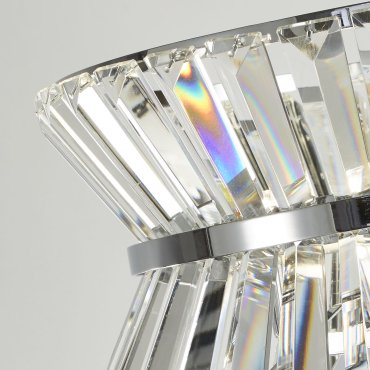 Searchlight Uptown - lampadaire - Ø 34 x 150 cm - chrome et transparent