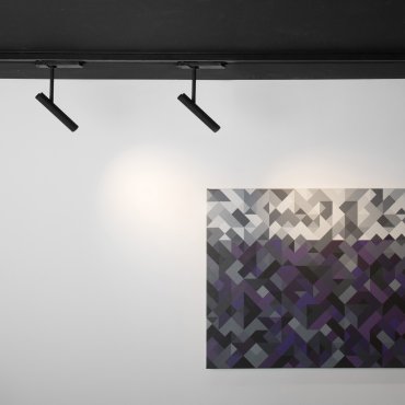 Nova Luce Wang - Spot sur rail triphasé - 16 x 3 x 29 cm - 12W LED inclus - noir sable