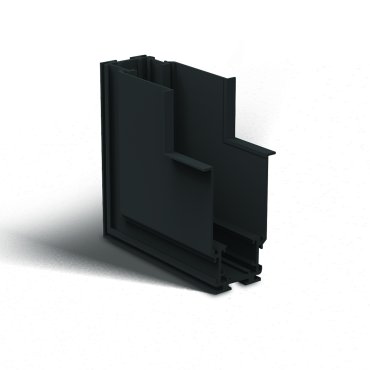 ONE Light système de rail magnétique - angle d'encastrement de bas en haut pour profils d'encastrement magnétiques - 11 x 7,5 x 11 cm - noir