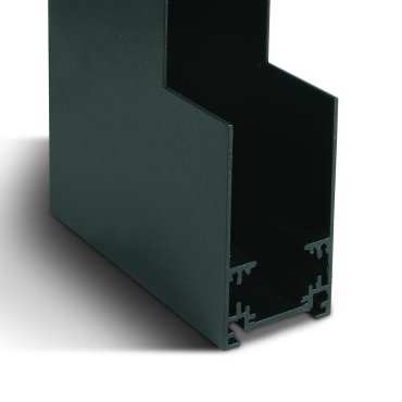 ONE Light Système de rail magnétique MAXI - profilé d'angle interne vertical - 11 x 7,5 x 4 cm - noir