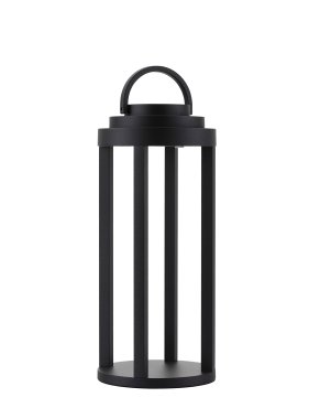Nova Luce Mocha - lampe de table portable - Ø 15 x 35 cm - 2W dimmable LED inclus -  IP54 - anthracite foncé