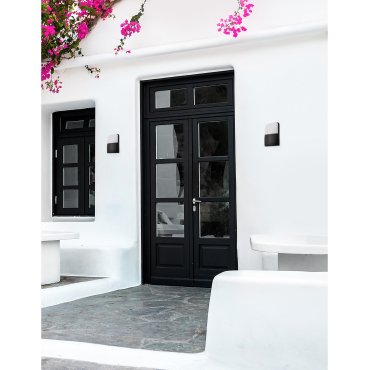Nova Luce Droplet - applique murale d'extérieur - 13 x 4,5 x 16 cm - 6W LED inclus - IP65 - noir et blanc