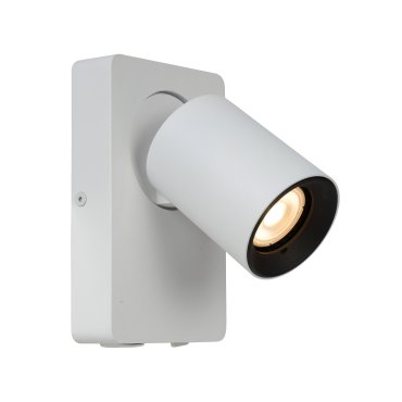 Lucide Nigel - applique murale avec interrupteur et port USB - 16 x 10 x 11,8 cm - 5W LED inclus - blanc