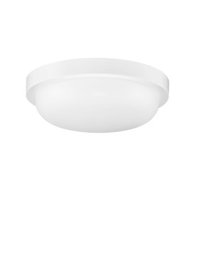 Nova Luce Reo - plafonnier extérieur - Ø 23,5 x 7,5 cm - 19W LED inclus - IP65 - blanc sablé