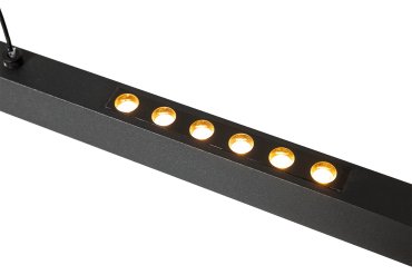 Suspension ETH Sem - 150 x 2 x 150 cm - LED 42W dimmable incluse - commande par mouvement - noir