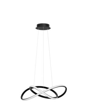 Nova Luce Amara - suspension - 56 x 120 cm - 28W LED inclus - noir sable