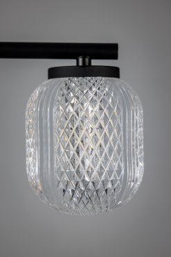 ETH Kristel - lampadaire - Ø 25 x 154 cm - transparent et noir