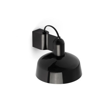 Faro Tatawin - applique - Ø 18,4 x 15,5 cm - noir satiné et noir brillant