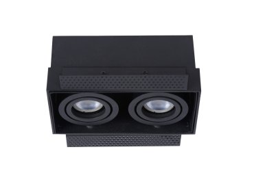 Lucide Trimless - spot encastrable - 185 x 97 mm, 185 x 97 mm format encastrable - noir