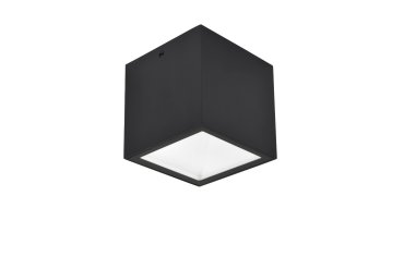 Lutec Gemini - plafonnier extérieur LED - 8,5 x 8,5 x 8,5 cm - 7W LED inclus - IP65 - noir mat