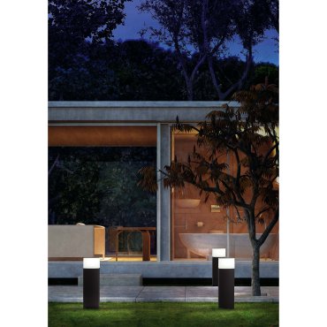 Faro Datna - poteau de jardin - 18 x 11,5 x 60 cm - IP44 - gris foncé