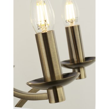 Searchlight Ascot - lustre - Ø 88 x 150 cm - laiton antique