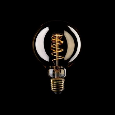 Lampe à filament LED Creative Cables - Ø 9,5 x 14 cm - E27 - 4W dimmable - 1800K - ambre