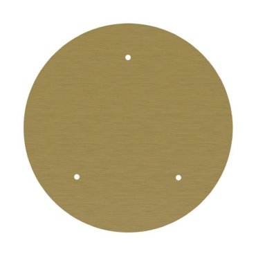 Creative Cables - Rose-One Rosace de plafond ronde pour 3 points lumineux en triangle - Ø 40 x 3,5 cm - or avec finition noire