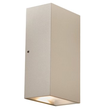 Nordlux Rold Corner - applique murale extérieure - 9 x 16 x 5,5 cm - 2 x 5W LED inclus - IP54 - taupe