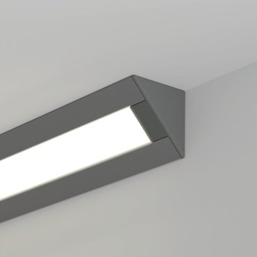 Klus Pac-Alu - profilé LED d’angle - 3,04 cm de large avec une fenêtre de 1,31 cm - argent anodisé