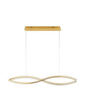 Nova Luce Aurelia - suspension - 120 x 16 x 150 cm - LED 95W dimmable inclus - or