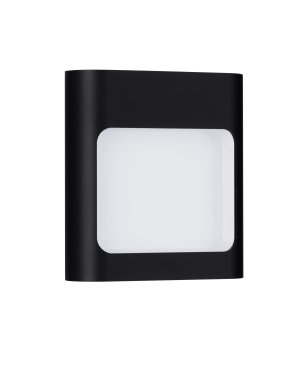 Nova Luce Tall - applique murale extérieure - 12,5 x 13,5 x 4 cm - 6W LED inclus - IP54 - noir sablé