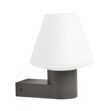 Faro Mistu - applique murale - 18 x 19 x 22 cm - IP44 - gris foncé