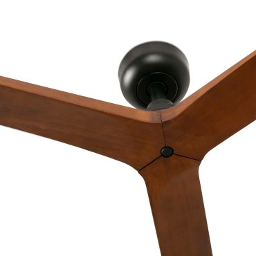Faro Klim L - ventilateur de plafond - Ø 150 cm - noir mat et noyer foncé