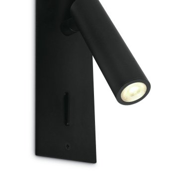 ONE Light Reading Spots - applique murale avec interrupteur - 6 x 4,7 x 15 cm - 3W LED inclus - noir