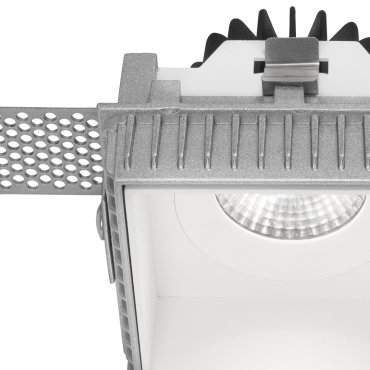 Nova Luce Belluno - spot encastrable sans garniture - 73 x 73 mm, 96 x 96 mm taille d'encastrement - IP54 - blanc