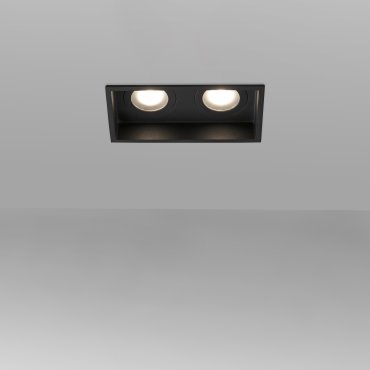 Faro Hyde - spot encastré - 89 x 89 mm, 165 x 83 mm taille d'encastrement - IP44 - noir mat