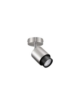 Nova Luce Ison - spot en saillie 1L - Ø 8 x 17 cm - nickel satiné