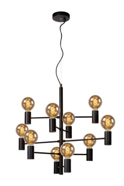 Lucide Leanne - lampe suspendue - 75 x 49 x 190 cm - noir