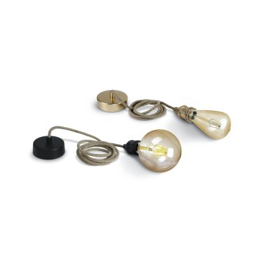 ONE Light - suspension en fil d'acier - 2 mètres - E27 - noir