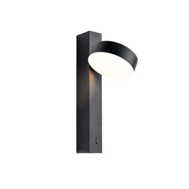 VK Lighting Lopi  - lampe de lecture avec interrupteur - Ø 9,8 x 29,8 cm - 8W LED inclus - noir