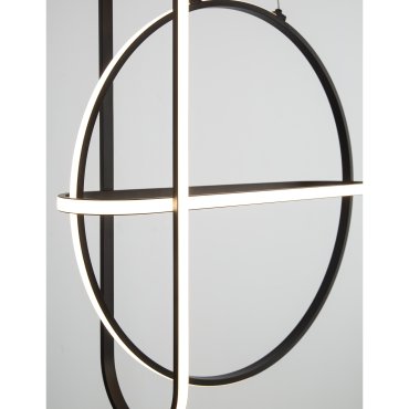 Nova Luce Arte - lampe suspendue - 52 x 16 x 120 cm - 48,6W LED dimmable inclus - noir mat