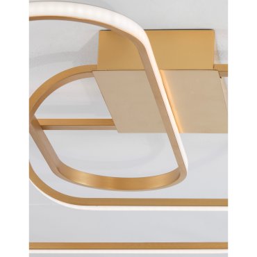 Nova Luce Arte - plafonnier - 66 x 53 x 18 cm - 38,4W LED dimmable inclus - or
