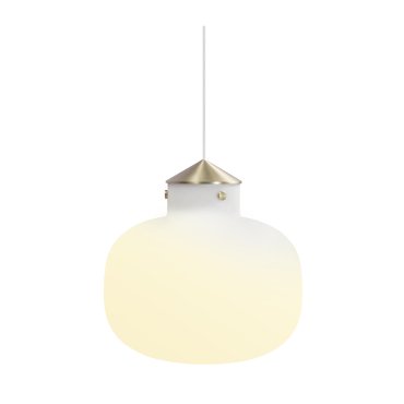 Design for the People Raito 30 - lampe suspendue - Ø 30 x 37,5 cm - blanc et laiton