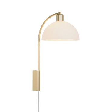 Nordlux Ellen - applique murale avec interrupteur - 26 x 26 x 43 cm - laiton et opale