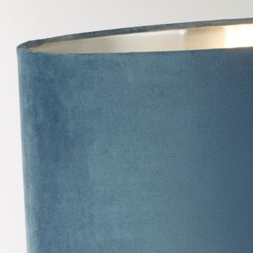 Searchlight Whitby - lampe à poser - Ø 38 x 67 cm - chrome, argent et bleu-vert