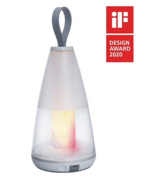 Lutec Pepper - lampe de table d'extérieur - éclairage intelligent - Lutec Connect - 12 x 12 x 29 cm - 4,5W LED inclus - IP54 - blanc