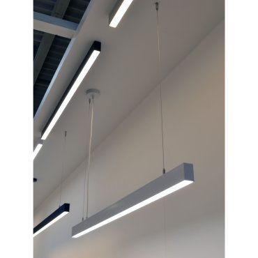 Roi Du Luminaire Slim Line - lampe suspendue - profilé 5,5 x 3,3 cm - 19,2W LED par mètre - blanc