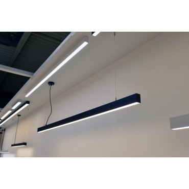 Roi Du Luminaire Slim Line - lampe suspendue - profilé 5,5 x 3,3 cm - 19,2W LED par mètre - noir